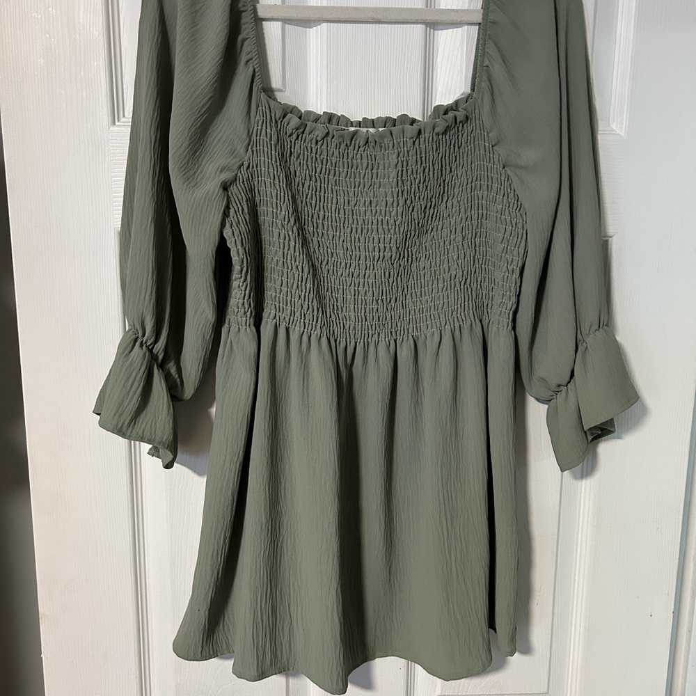 Chic Soul Sage Green Blouse